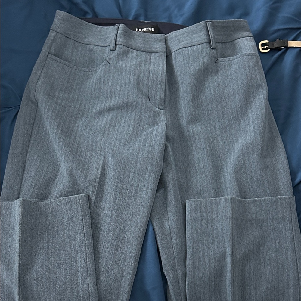 Express Charcoal Pinstripe Trousers